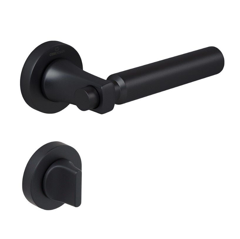 JOON-F Kapı Kolu Seti WC Siyah Mat