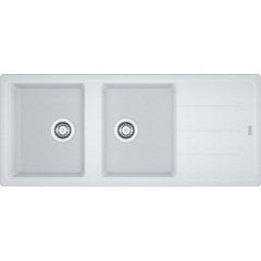 Franke Granit Eviye 2 Gözlü Damlalıklı BFG 621 Bianco