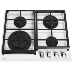 - Gzc 64320 Xbc Wh - Ankastre Exactflame Teknolojili Kristal Wok Gözlü Cam Gazlı Ocak - Döküm Izgara - Beyaz - 60 cm - 112570168