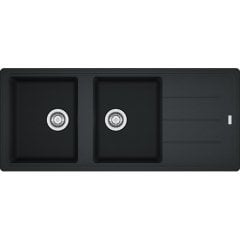 Franke Granit Eviye 2 Gözlü Damlalıklı BFG 621 Nero