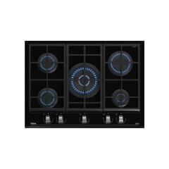 - GZC 75330 XBC BK - Ankastre ExactFlame Teknolojili Kristal Wok Gözlü Cam Gazlı Ocak - Döküm Izgara - Siyah - 70 cm - 112570173