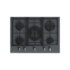 GZC 75330 XBC ST Ankastre Gazlı Ocak 70 cm Kristal Wok Gözlü Döküm Izgara Gri