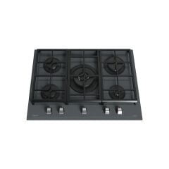 GZC 75330 XBC ST Ankastre Gazlı Ocak 70 cm Kristal Wok Gözlü Döküm Izgara Gri
