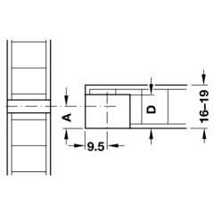 Hafele Rafix 20 Gövde Beyaz 16Mm (100 Adet)