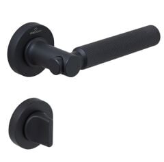 TROY-K Kapı Kolu Seti WC Siyah Mat