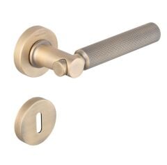 TROY-K Kapı Kolu Seti Oda Antik Pirinç Fırçalanmış