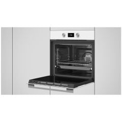 HLB 8600 WH Ankastre Multifonksiyonel Dijital Ekranlı Turbo Fırın Beyaz Cam 70 lt 111000012