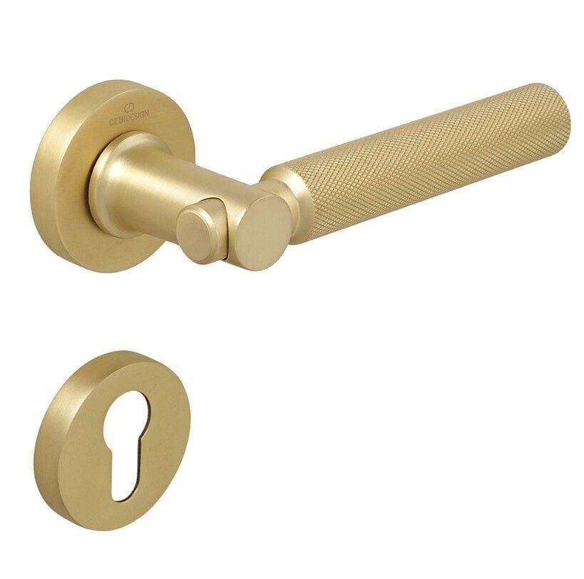 TROY-K Kapı Kolu Seti Yale Antik Pirinç Mat