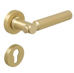 TROY-K Kapı Kolu Seti Yale Antik Pirinç Mat