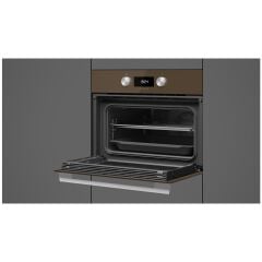 HLC 8400 LB Ankastre Multifonksiyonel Turbo Kompakt Fırın Kahverengi Cam 45 lt 111130006