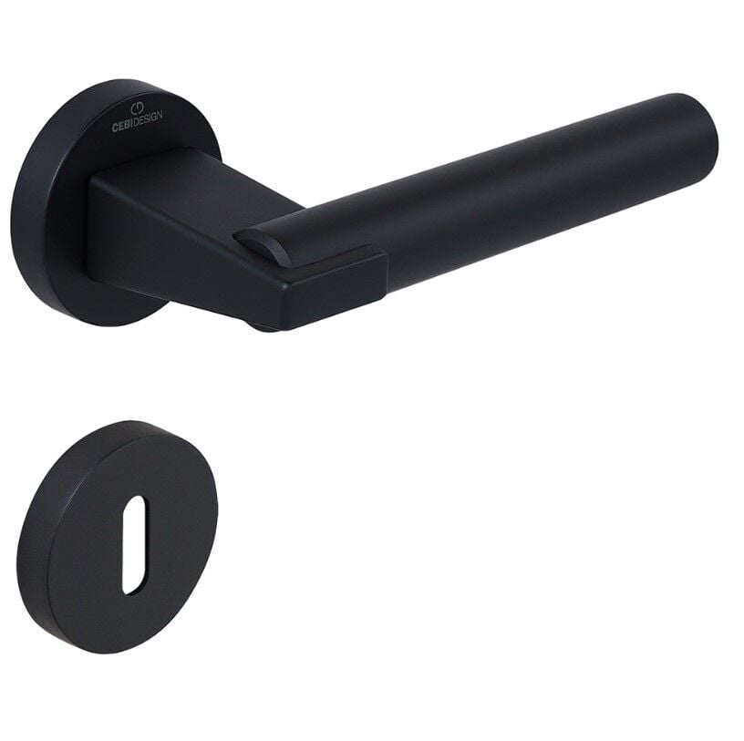 DORA-F Kapı Kolu Seti Oda Siyah Mat