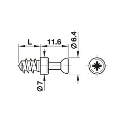 Hafele Rafıx 30 Çektirme Mili 5/12Mm (100 Adet)