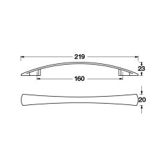 Hafele Mobilya Kulpu Neal 160mm Paslanmaz Çelik