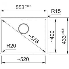 Franke Granit Eviye Tek Gözlü Damlalıksız Bx Maris Mrg 210/110-52 Nero