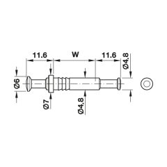 Hafele Rafıx 30 Çektirme Mili, Çift Taraflı (100 Adet)