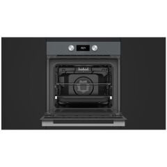 HLB 8400 ST Ankastre Multifonksiyonel Dijital Ekranlı Turbo Fırın Gri Cam 70 lt 111000006