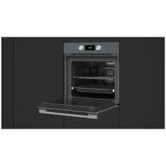 HLB 8400 ST Ankastre Multifonksiyonel Dijital Ekranlı Turbo Fırın Gri Cam 70 lt 111000006
