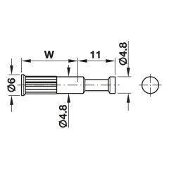Hafele Rafıx 30 Çektirme Mili, Tek Taraflı (100 Adet)