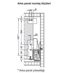 Hafele İç Çekmece Seti 60'lık Modül İçin Kare Bordürlü 35'lik Antrasit