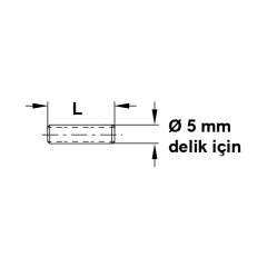 Hafele İçten Dişli Kovan Galv.M4 5X15Mm (100 Adet)