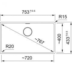 Franke Granit Eviye Tek Gözlü Damlalıksız Bx Maris Mrg 210/110-72 Oyster