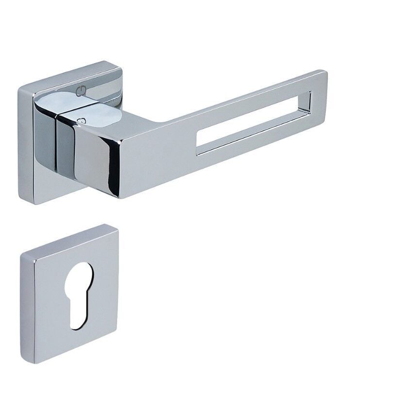 S-CUBE Kapı Kolu Seti Yale Krom Parlak