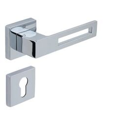 S-CUBE Kapı Kolu Seti Yale Krom Parlak