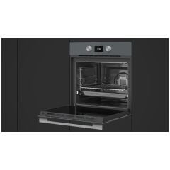 - HLB 8600 ST - Ankastre Multifonksiyonel Dijital Ekranlı Turbo Fırın - Gri Cam - 70 lt - 111000011