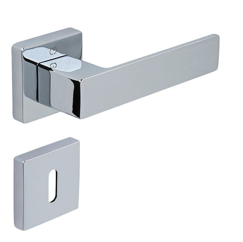 CUBE Kapı Kolu Seti Oda Krom Parlak