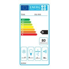 DSJ 950 Duvar Tipi Davlumbaz 401 m³/h Inox 90 cm 40484832
