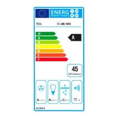 CC 485 Ada Tipi Davlumbaz 771 m³/h Inox 40 cm 40480330 Şık Tasarım