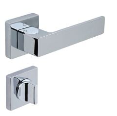 CUBE Kapı Kolu Seti WC Krom Parlak