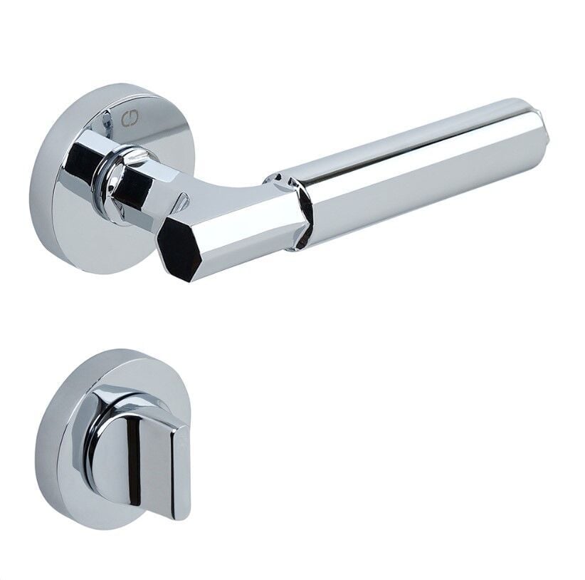 IRIS Kapı Kolu Seti WC Krom Parlak