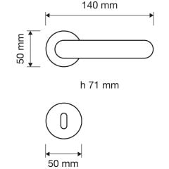 Lady Kapı Kolu Seti Bronz