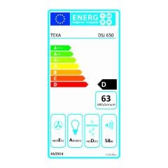 DSJ 650 Duvar Tipi Davlumbaz 433 m³/h Inox 60 cm 40484830