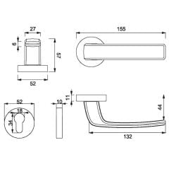ODIS Kapı Kolu Seti Yale Krom Parlak