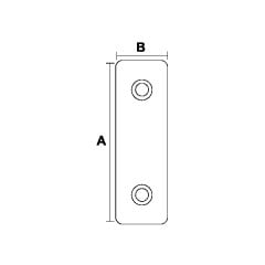 Hafele Baza Pabucu 53x11x6mm, Siyah