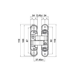 Hafele Gizli Menteşe CDH 40S Mat Nikel 52kg