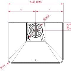- Dos 90.2 At - Duvar Tipi Country Davlumbaz - 631 M³/h - Antrasit - 90 cm - 113010010
