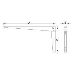 Hafele Katlanır Konsol, Beyaz 400Mm (1 Çift)