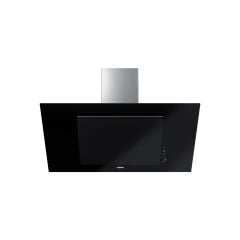 - DVT 98660 TBS BK - Duvar Tipi Davlumbaz - 698 m³/h - Inox/Siyah Cam - 90 cm - 112930043