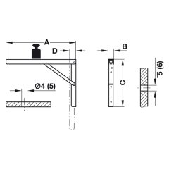 Hafele Katlanır Konsol Çel.Bey.      300Mm