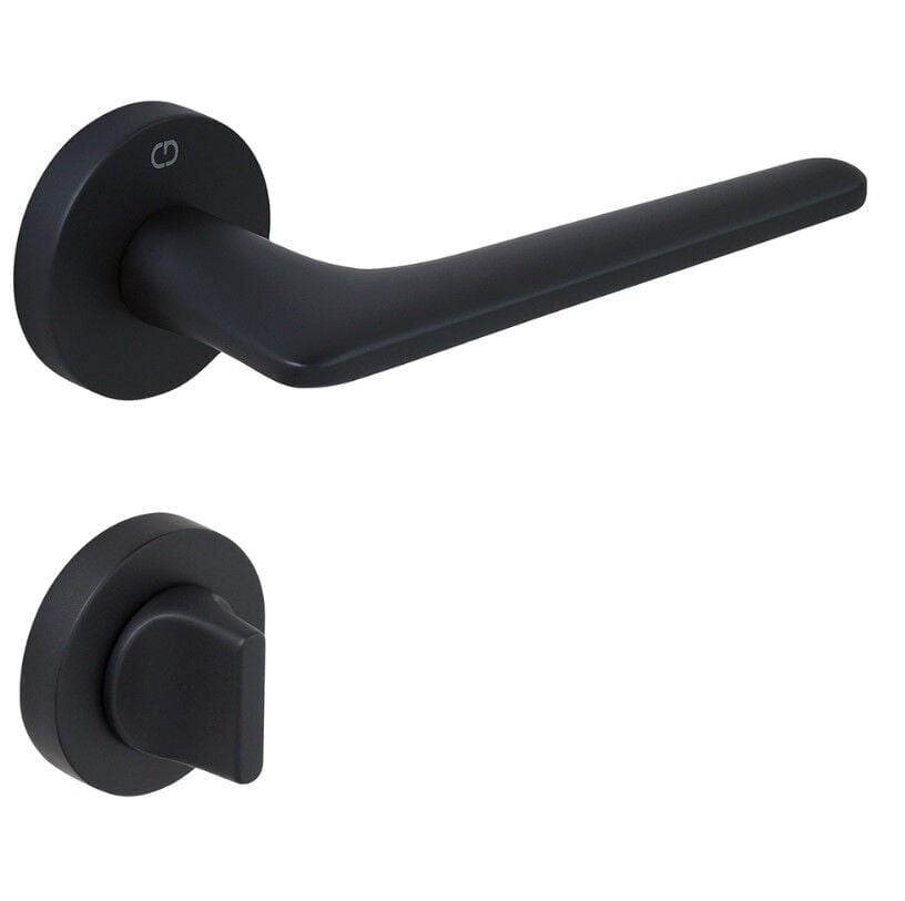 GIGI Kapı Kolu Seti WC Siyah Mat