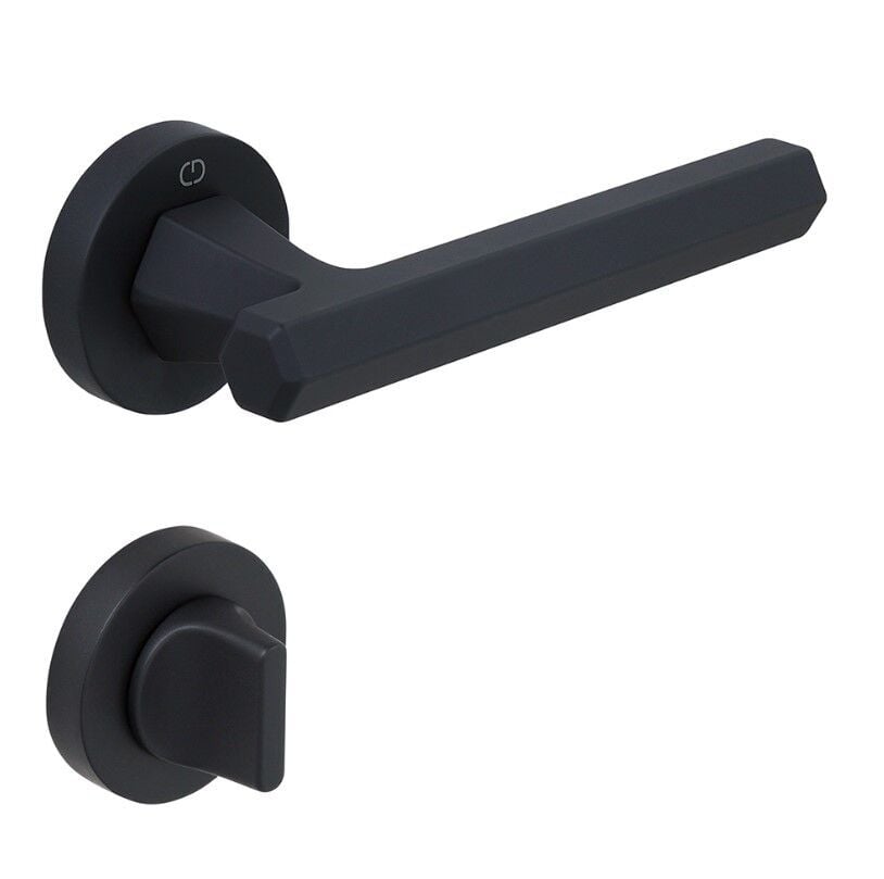 THOR Kapı Kolu Seti WC Siyah Mat