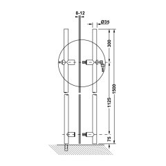 Hafele Çekme Kol Ph 2139 1500mm Paslanmaz Çelik Mat