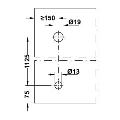 Hafele Çekme Kol Ph 2139 1500mm Paslanmaz Çelik Mat