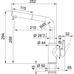 Franke Spiralli Armatür Urban Doccia Bianco