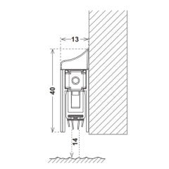 Hafele Kapı Altı Giyotin Zone Surface 1230mm Yüzeye Monte