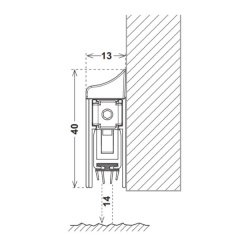 Hafele Kapı Altı Giyotin Zone Surface 830mm Yüzeye Monte