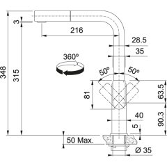 Franke Spiralli Armatür Mythos Doccia Steel Black